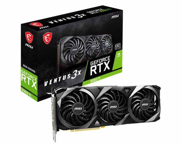 MSI RTX 3060 TI VENTUS 3X 8G OC LHR Grafikkarte (8 GB)