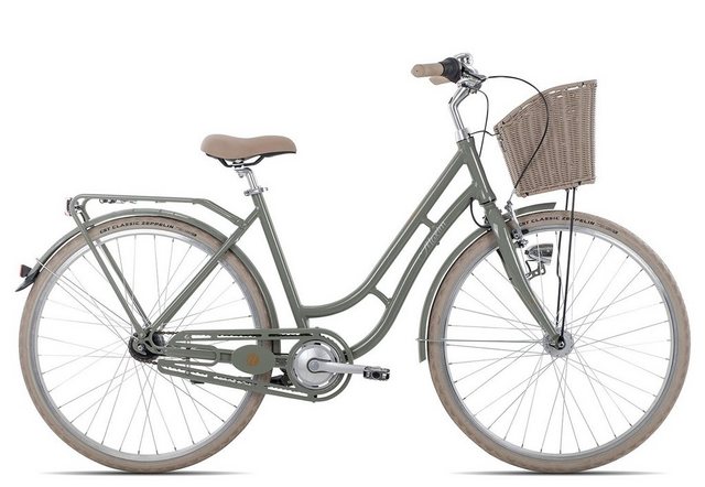 Maxim Cityrad Anno 1902 Wave, 7 Gang Shimano Nexus 7 Rücktritt Schaltwerk, Citybike schwarz/grau