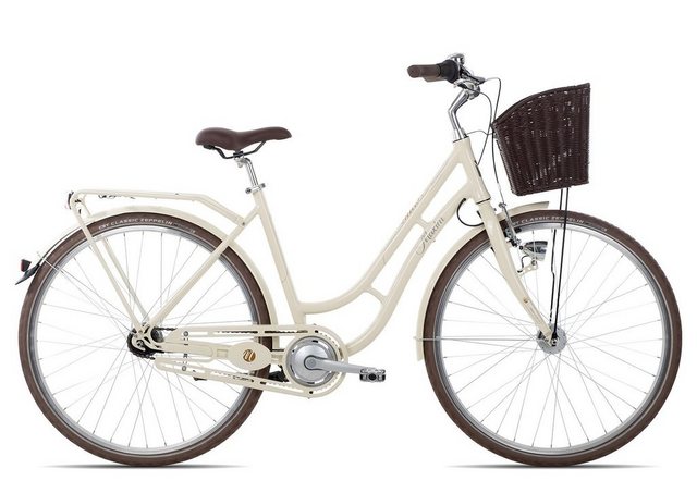 Maxim Cityrad Anno 1902 Wave, 7 Gang Shimano Nexus 7 Rücktritt Schaltwerk, Citybike weiß