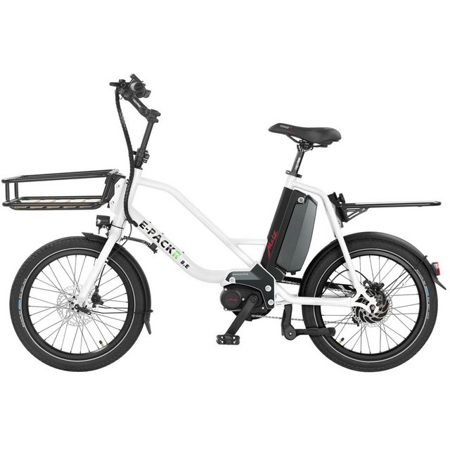 Metz E-Bike E-Packr 8.E, 0 Gang, Nabenschaltung, Mittelmotor, 400 Wh Akku, E Bike Lastenfahrrad für Damen und Herren 150 - 195 cm Pedelec 150 kg