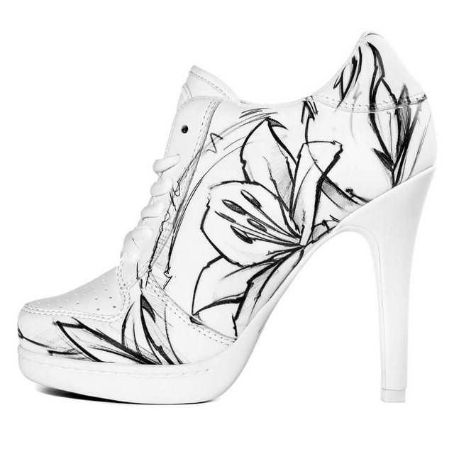 Missy Rockz SKETCH IT No. 3 just white High-Heel-Stiefelette Absatzhöhe: 10,5 cm