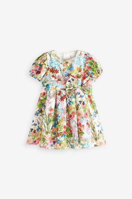 Next Partykleid Festliches Babykleid mit Schleife aus Webstoff (1-tlg)