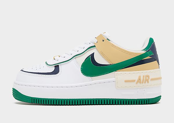 Nike Air Force 1 Shadow Damen - Damen, White/Malachite/Sesame/Midnight Navy