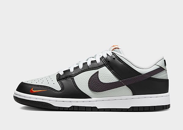 Nike Dunk Low - Herren, Black/Light Silver/Bright Mandarin/Medium Ash