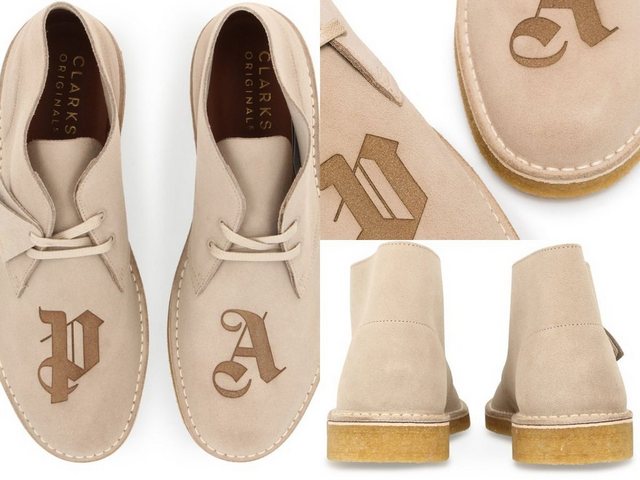 PALM ANGELS Palm Angels x Clarks Originals PA Logo Debossed Desert Boots Shoes Sch Sneaker