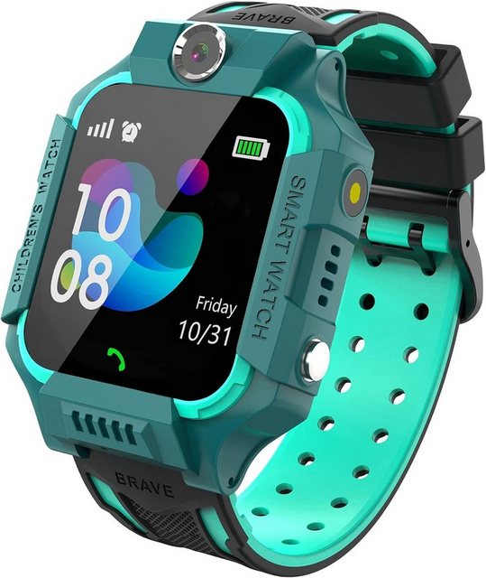 PTHTECHUS Smartwatch (1,44 Zoll, Android iOS), Kinder Spiel Telefon Uhr Anruf Taschenrechner Taschenlampe SOS Wecker