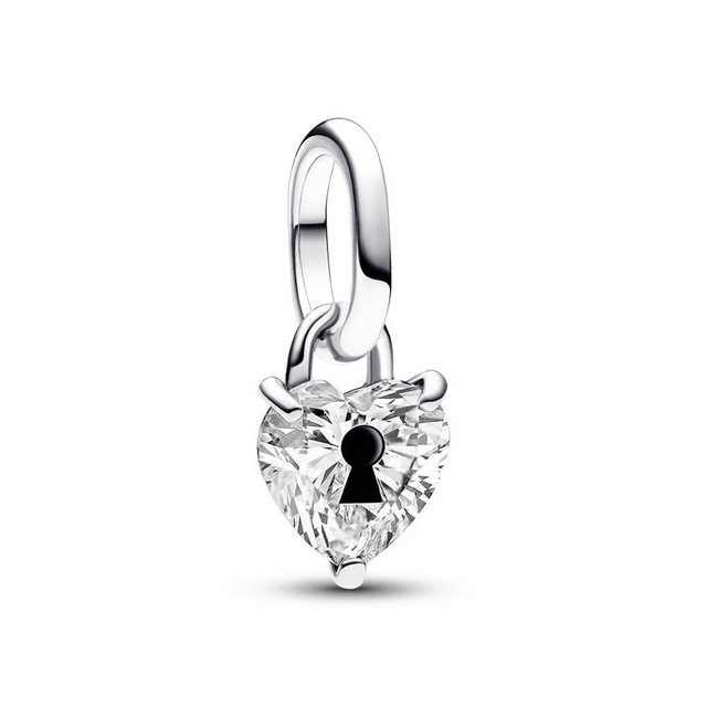 Pandora Charm-Einhänger Mini Charm Anhänger Schlüsselloch Herz von PANDORA, 925er Silber