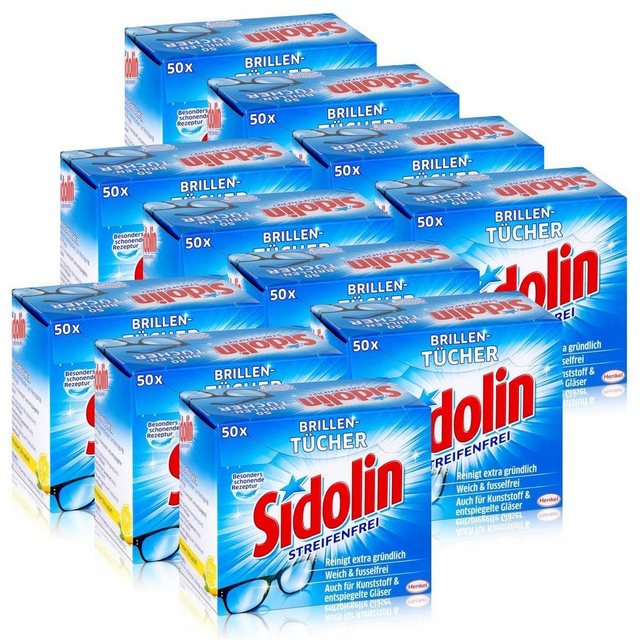 SIDOLIN Sidolin Brillen Putztücher 50 stk. Tücher - Reinigt extra gründlich (1 Reinigungstücher