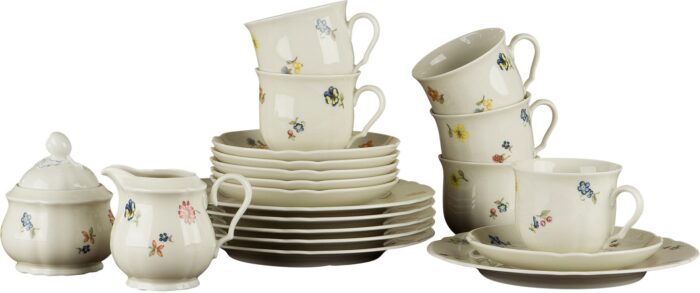 Seltmann Weiden Kaffeeservice "Geschirr-Set, Service Marieluise", (Set, 20 tlg.), Made in Germany, 20 Teile, für 6 Personen