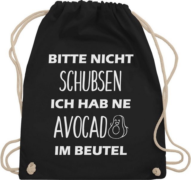 Shirtracer Turnbeutel Bitte nicht schubsen ich hab ne Avocado im Beutel, Stoffbeutel Festival Outfit