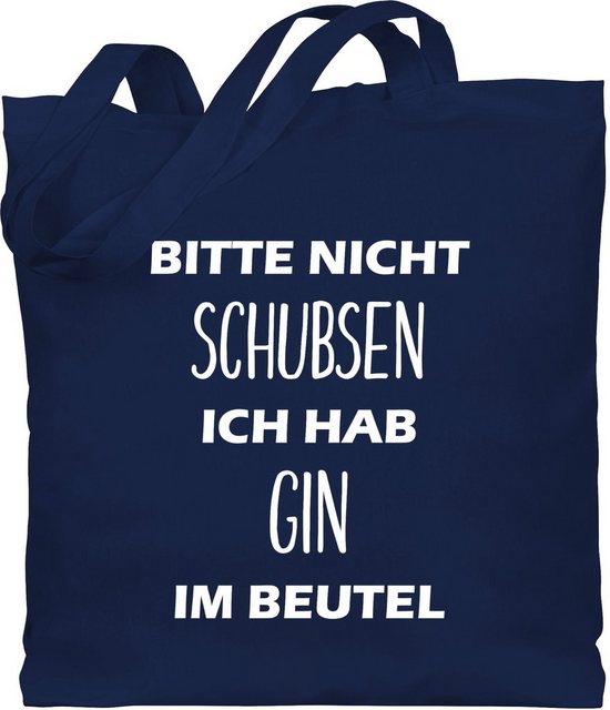 Shirtracer Umhängetasche Bitte nicht schubsen ich hab Gin im Beutel, Stoffbeutel Festival Outfit