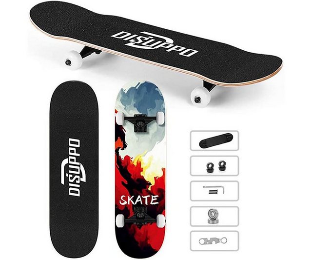 Skateboard Disuppo AM485500-4 Skateboard + Skatetasche + Werkezeug für Räder Skat