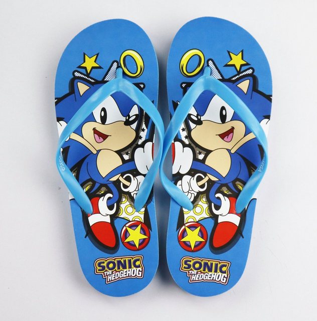 Sonic SEGA Sonic The Hedgehog Flip Flops Kinder Sandalen Zehentrenner Gr. 25 bis 34