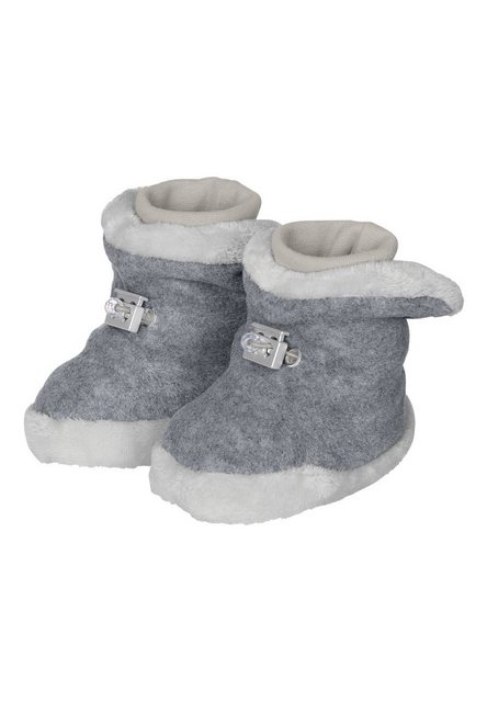 Sterntaler® Baby-Schuh Outdoorschuh (1-tlg) Bequeme Krabbelschuhe - Baby Schuhe Mädchen, Baby-Schuh - Flexible Schuhe, Baby-Schuh - Baby Ballerinas Schuhe uniBaby-Schuh aus Microfleece und Elastikware mitrutschfester Sohle und Kordelstopper, gefüttertmit Teddyflausch - Stoffschuhe Winter