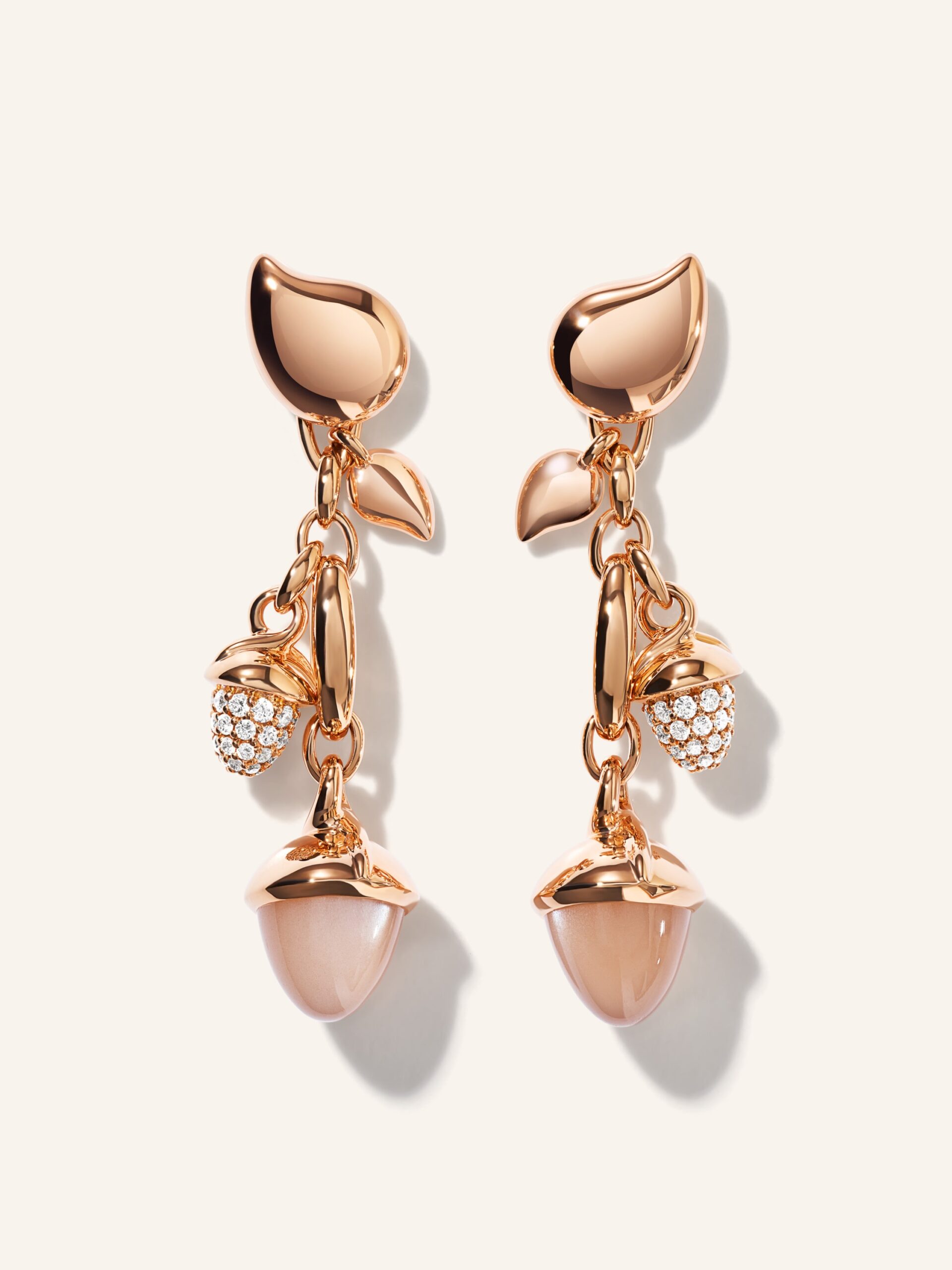 TAMARA COMOLLI Ohrringe MIKADO OHRRINGE DANGLING 'CAMEL' 18K Roségold