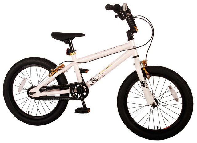 TPFSports Kinderfahrrad Volare Cool Rider 18 Zoll mit 2 Handbremsen, 1 Gang, (Jungsfahrrad - Jungen Kinderrad - ohne Schaltung - Sicherheitsgriffe), Kinder Fahrrad 18 Zoll - Jugend Fahrrad - Kinder Jugend Fahrrad Weiß