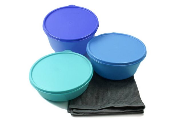 TUPPERWARE Back-Set TUPPERWARE Kühlschrank Clarissa 1,9 L dunkelblau + 1,4 L blau + 950