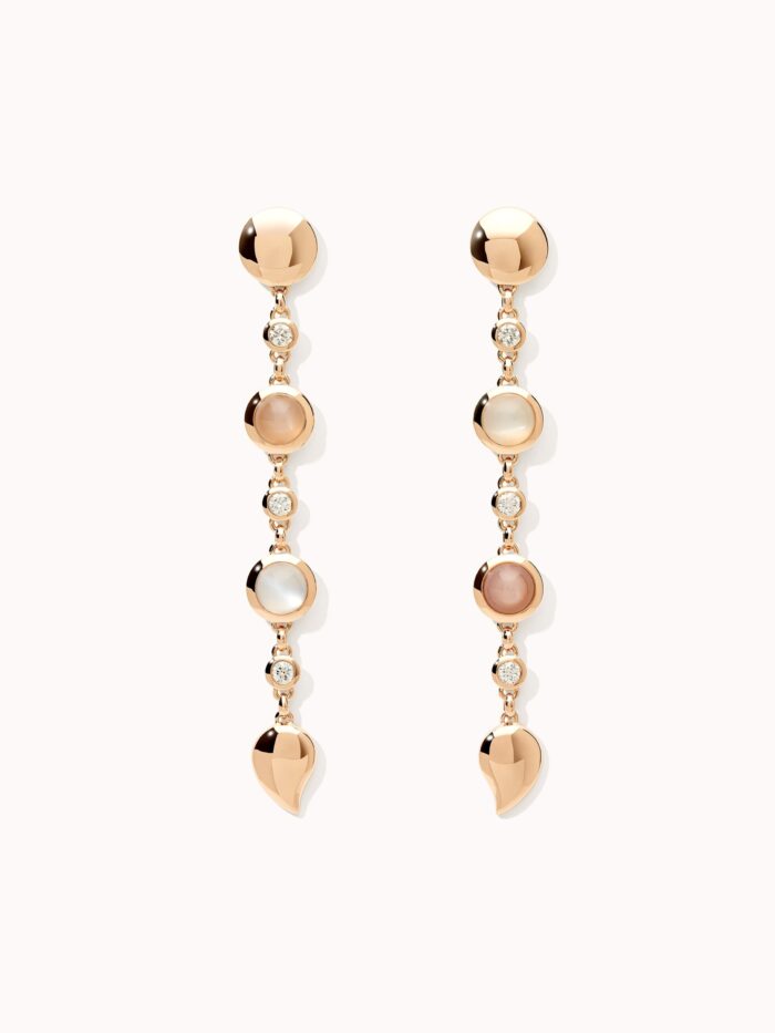 Tamara Comolli Ohrringe Lange Bouton Ohrringe Camel 18k Roségold rosegold