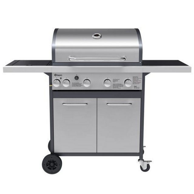 Tepro Gasgrill Tepro Edelstahl Gasgrill "Rosedale" 4 + 1-Brenner mit Seitenkocher