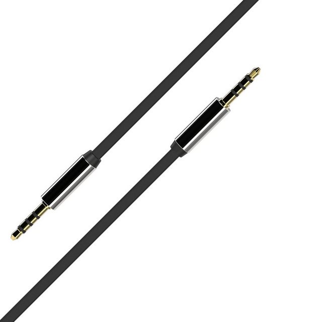 XLAYER Kabel Audio flat AUX Kabel 3,5mm Klinkenkabel 1.0 m Black Smartphone-Kabel, 1m langes AUX-Kabel von XLayer!, Audio-Flat AUX 3,5mm Klinkenkabel!, Vergoldete Kontakte!, Flache Konstruktion verhindert Kabelgewirr!, Farbe: Schwarz!, 1m langes AUX-Kabel von XLayer!, Audio-Flat AUX 3,5mm Klinkenkabel!, Vergoldete Kontakte!, Flache Konstruktion verhindert Kabelgewirr!, Farbe: Schwarz! (100.00 cm)