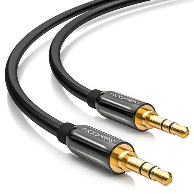 deleyCON deleyCON 10m Klinkenkabel 3,5mm AUX Kabel Stereo Audio Kabel 2x Audio-Kabel