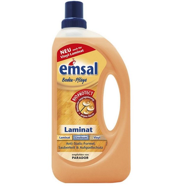 emsal emsal Boden-Pflege Laminat 1 Liter mit Bioprotect - für Laminat, Linol Fussbodenreiniger