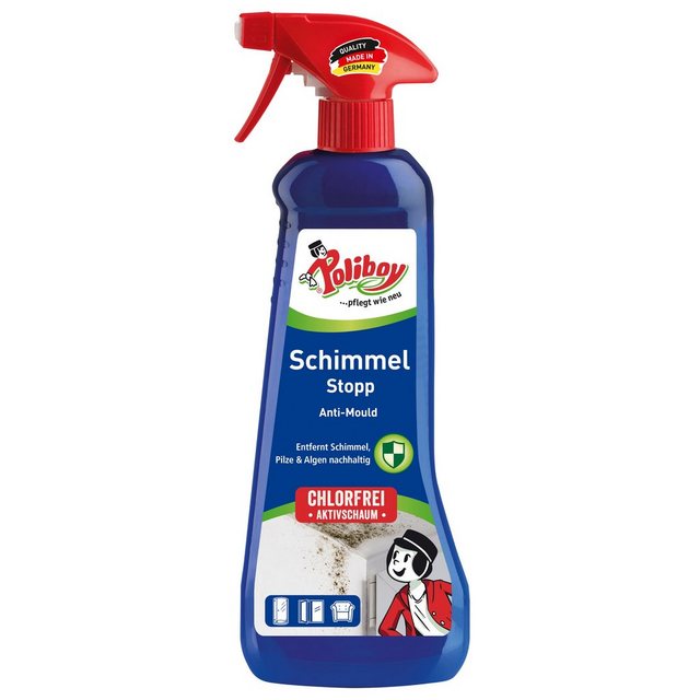 poliboy Schimmel Stopp - 500 ml - Schimmelentferner (beseitigt Schimmel von allen Oberflächen - Made in Germany)