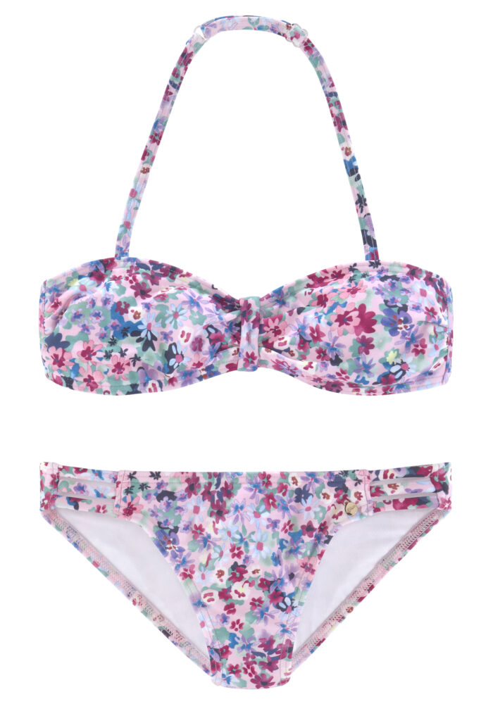 s.Oliver Bandeau-Bikini "Scatter Kids", mit sommerlichem Blumendruck