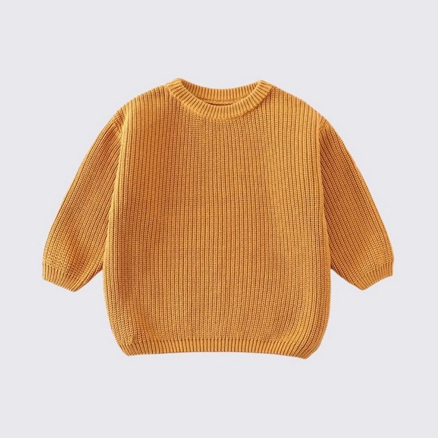 suebidou Strickpullover Oversize-Pullover Grobstrick Unisex senfgelb