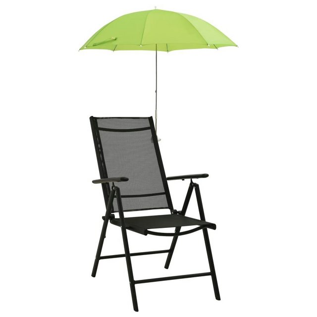 vidaXL Balkonsichtschutz Sonnenschirme für Campingstühle 2 Stk. Grün 105 cm