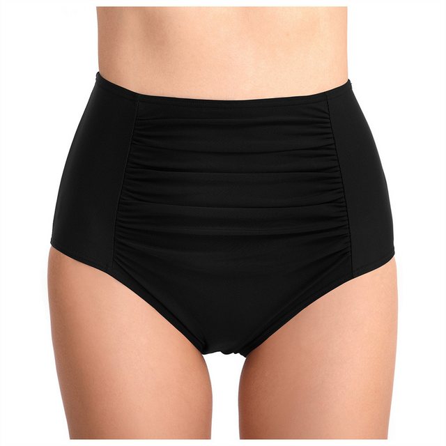 AFAZ New Trading UG Shorts Plissierter Triangel-Bikini-Badeanzug für Damen mit Bauchkontrolle