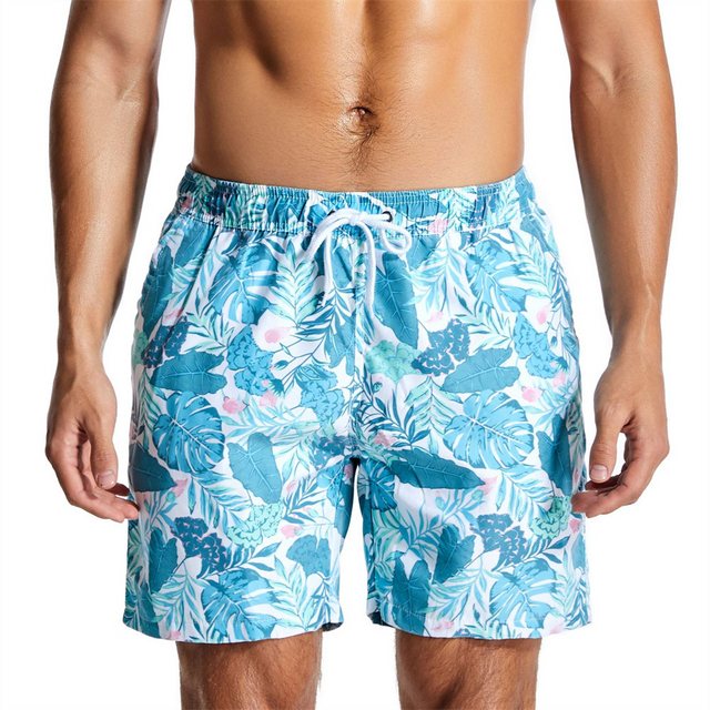 AFAZ New Trading UG Shorts Schnell trocknende Strandshorts für Herren, bedruckte Badehose Lässige Quarter-Shorts in Übergröße