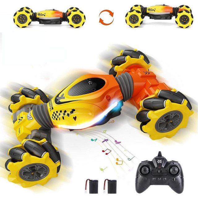 AKKEE RC-Auto RC-Auto Ferngesteuertes Auto,2,4 GHz 4WD Stun,360° Spielzeug Offroad (1-tlg., Twist Car mit Musik und Licht, mit Betterie Akkus), für Weihnachten Neujahr ostergeschenke Geschenk Kindertagsgeschenke