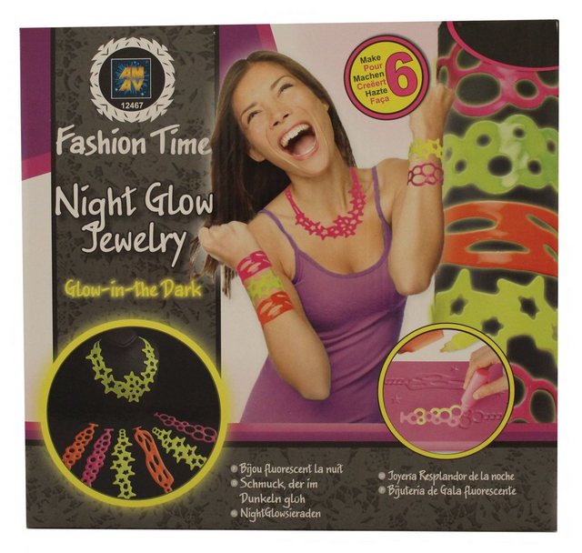 AMAV Enterprise ltd Bastel-Armband Fashion Time Night Glow Jewelry Bastelset, Leuchtet im Dunkeln