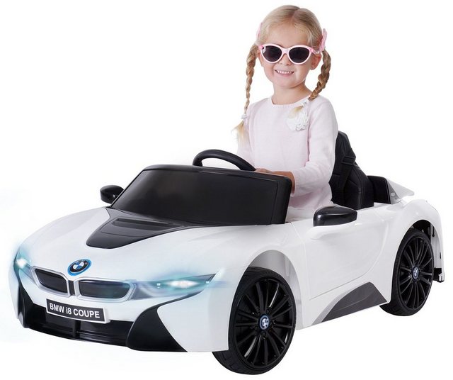 Actionbikes Motors Elektro-Kinderauto BMW i8 I12 - BMW i4 Kinder Elektroauto ab 3 Jahre, Belastbarkeit 30 kg, (2-tlg), Fernbedienung - Softstart - 2x 12 V Motor - Stoßdämpf.