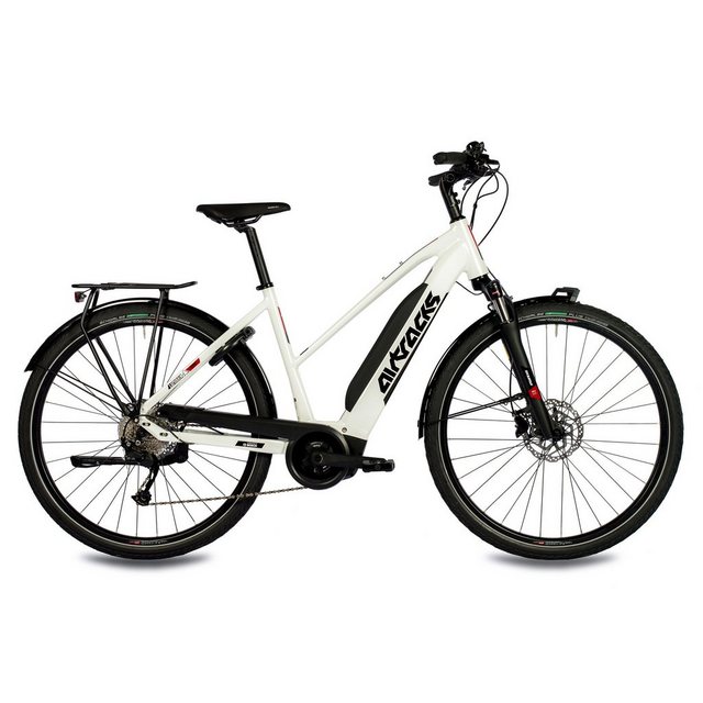 Airtracks E-Bike 28 Zoll Damen E-Bike BOSCH Trekking LUMINA ACTIVE PLUS LINE 500 Wh, 9 Gang, Kettenschaltung, Mittelmotor, 500 Wh Akku, Trekking Fahrrad SHIMANO ALIVIO 45cm 50cm - 2024