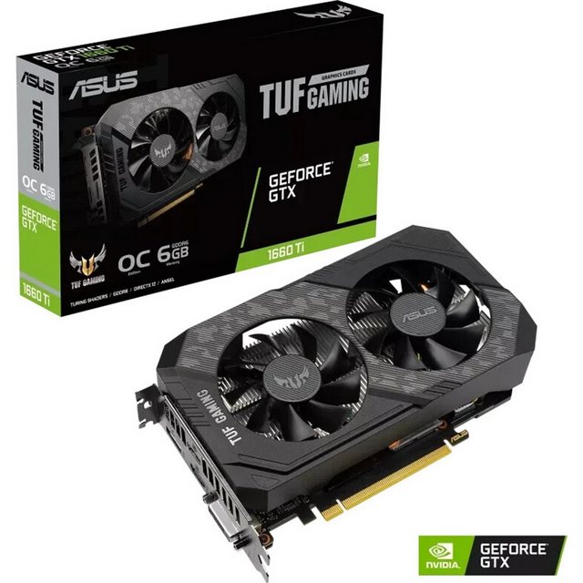 Asus GTX1660 TUF Gaming GeForce GTX 1660 Ti EVO OC Edition (6GB) Grafikkarte (6 GB)