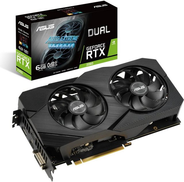 Asus GeForce RTX2060 DUAL-RTX2060-6G-EVO (6GB) Grafikkarte (6 GB)