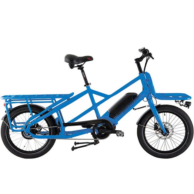 BBF Bikes E-Bike New York, 0 Gang, stufenlos, Mittelmotor, 500 Wh Akku, E Lastenrad 20 Zoll 165 - 185 cm Cargobike E-Bike Lasten Pedelec