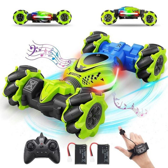 Bedee RC-Auto Ferngesteuertes Auto mit HandSteuerung 4WD RC Drift Stunt Car (1Set, 1-tlg., für Kinder 2,4GHz 4WD 360° Drehung Crawler Offroad RC Drift), mit Musik und Beleuchtung Perfekt für kinder Geburtstage, Weihnachten