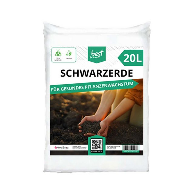 Best for Home Bio-Erde Gartenerde für Zimmer- und Balkonpflanzen, Gemüse, Obst und Kräuter. Schwarzerde, Bio und torffrei, ideal für Blumenbeete und Kübel