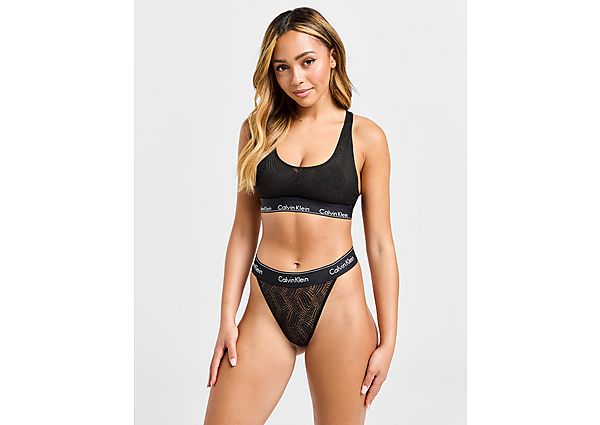 Calvin Klein Underwear Modern Lace Thong - Damen, Black