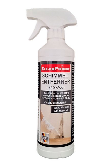 CleanPrince Schimmelentferner chlorfrei, für Innenräume CP500010 Schimmelentferner (auf Tapeten, Putz, Wänden)