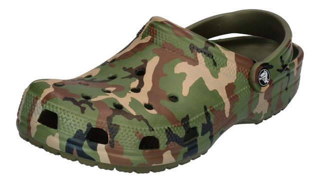 Crocs Classic Printed Camo Clog Clog Armeegrün Multi