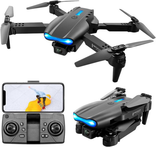 Cuifati Hindernisvermeidung, Quadrocopter, HD-Dual-Kamera Faltbare -RC- Drohne (4k, RC-Flugzeuge, Unterstützende WLAN-App, Geschenke für Kinder)