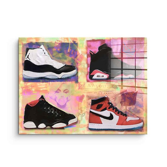 DOTCOMCANVAS® Acrylglasbild Air Jordan Sneaker - Acrylglas, Acrylglasbild Air Jordan Sneaker Lifestyle Sportschuhe Nike