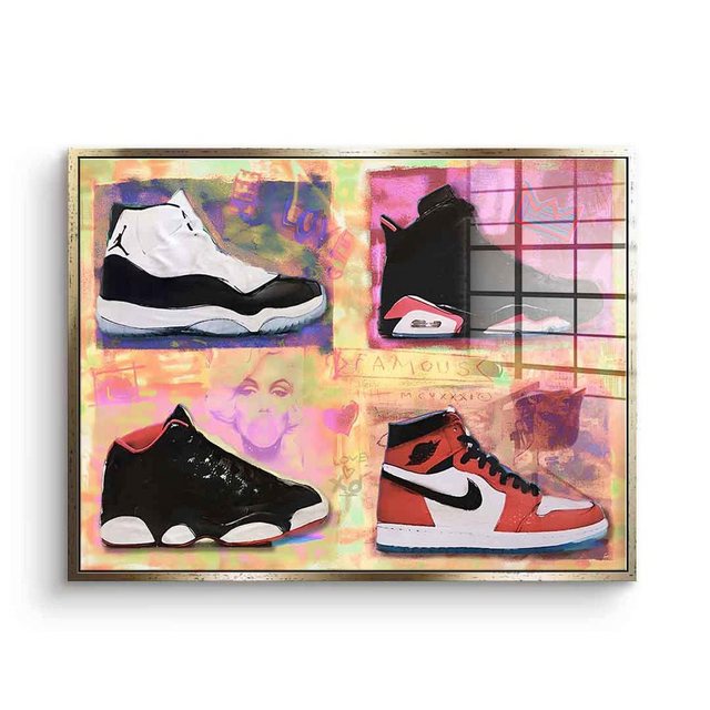 DOTCOMCANVAS® Acrylglasbild Air Jordan Sneaker - Acrylglas, Acrylglasbild Air Jordan Sneaker Lifestyle Sportschuhe Nike