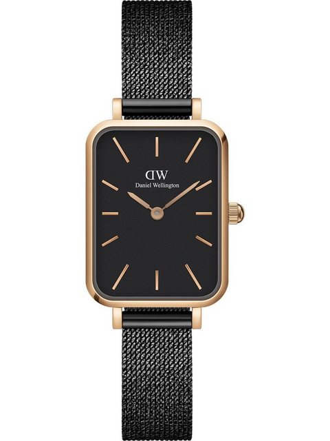 Daniel Wellington Mechanische Uhr Quadro Pressed Ashfield RG Black, (1-tlg)