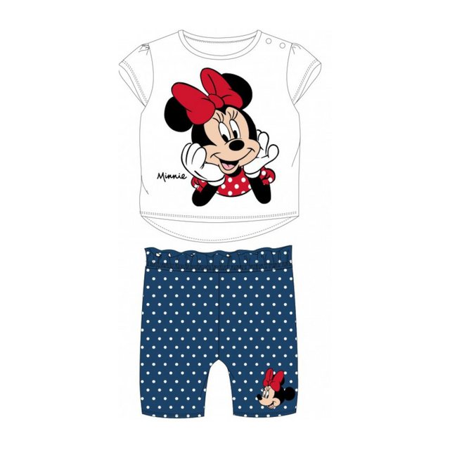 Disney Baby Shirt & Hose Babymode Set: Minnie Mouse Shirt & kurze Hose, Größen 62-86 (Set, 2-tlg)