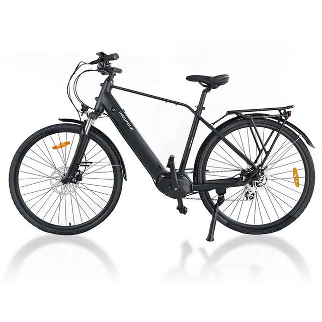 Docrooup E-Bike 28Zoll E-Citybike,700C e bike, 48V 13AH Li-lon akku,für 165-195cm, 8 Gang shimano, Kettenschaltung, Bafang 250W Mittelmotor, (SHIMANO 8 Gang,SHIMANO 8 Gang,BMS,für damen herren), Retro-Gepäckträger